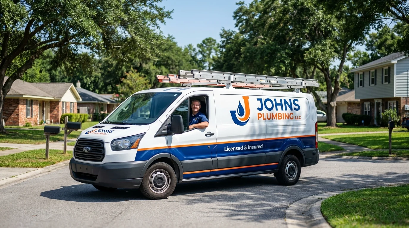 Johns Plumbing LLC service van in Lehighton, PA