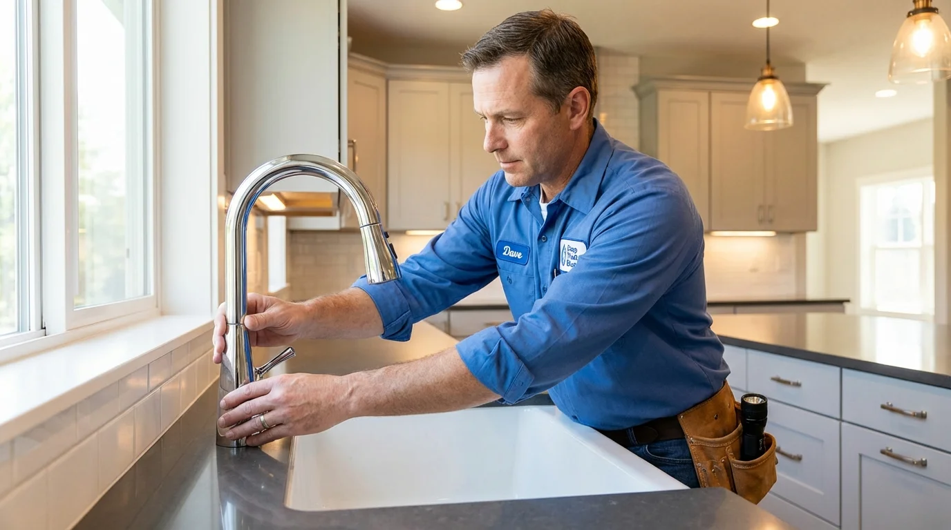 Kitchen faucet installation by Johns Plumbing LLC in Lehighton
